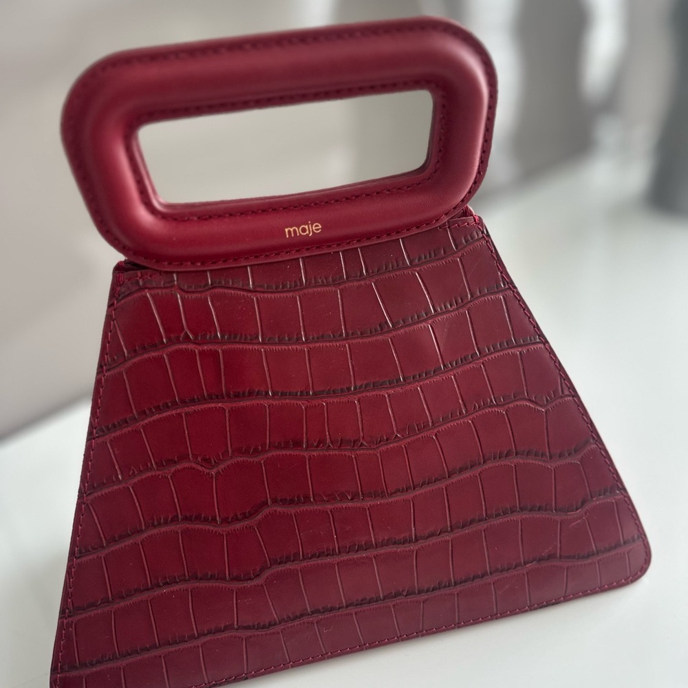 MAJE Pyramide Croc-embossed Handbag - New! - Picture 8 of 8
